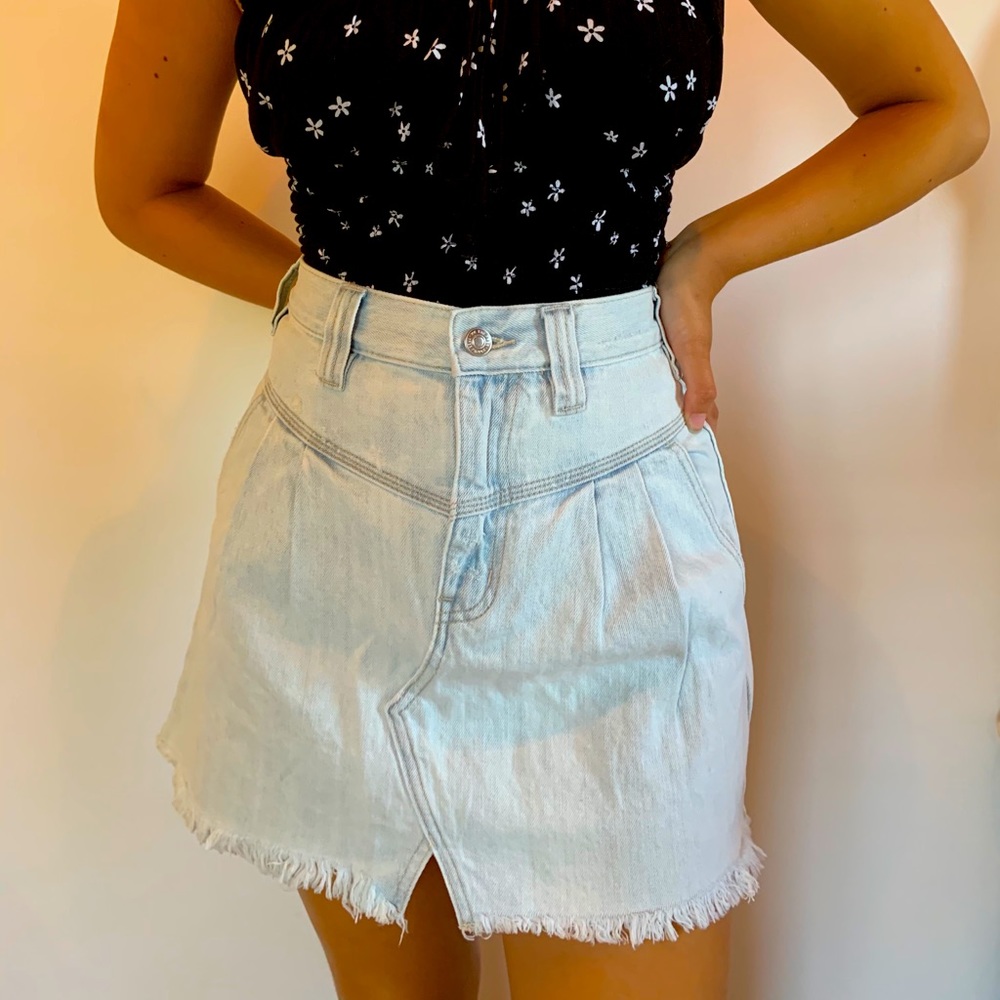 Never Worn Retro Free People Denim Skirt